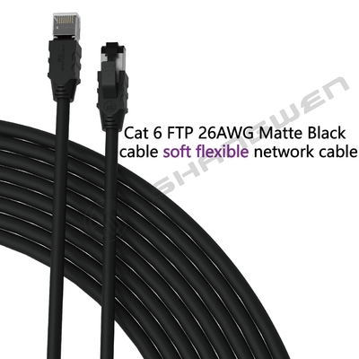 Black CAT6 FTP 24AWG Ethernet Network Cable 305m Outdoor FTP 4pair CE UL Multiple Copper Twist 100% Oxygen-free Copper 305M