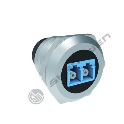 Round LC Female to Female Coupler Single-Mode Multimode Module Socket USB Fiber Optic Panel Mount LC