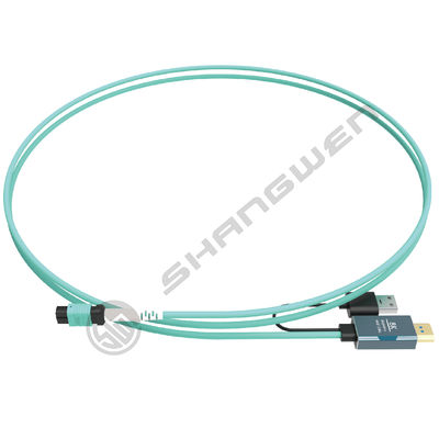 TPU Armored Jumper LC Detachable Armored 8K Fiber Optic HD MI 2.1 Active Optical Extension Cable  Drum for Media Servers
