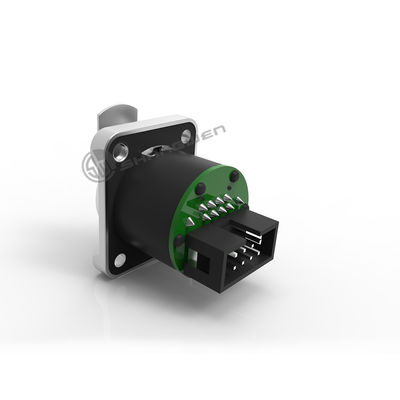 IP44 Rj45 Bağlantı Endüstriyel Lehimleyici Erkek Dişi 8 Pin Boynuz Düz Fiş