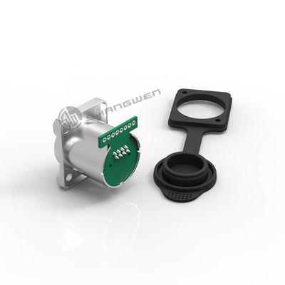 Tek Satır Panel Mount Ethernet Soket Su geçirmez IP68 RJ45 Bağlantısı