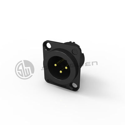 Audio XLR Mini Mini 3 Pin Bağlantısı Elektrikli D Şekli Erkek Soket