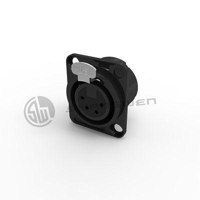 Mini XLR Bağlantısı Endüstriyel Soket Video için Kadın 4 Pin Bağlantısı
