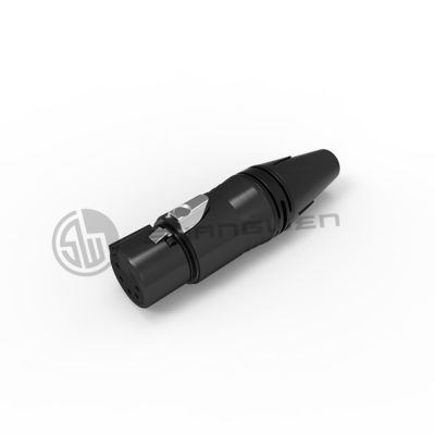 Ses Kadın 5 Pin Plug Bağlantısı XLR Kapalı Kullanım Siyah Kabuk