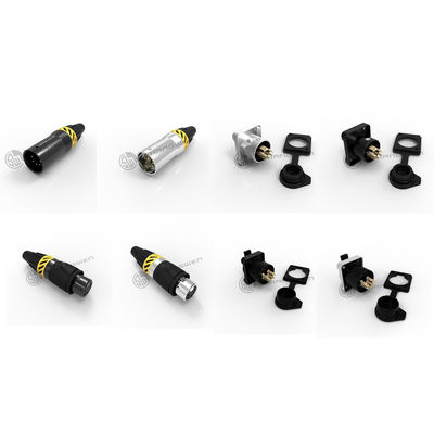 Su geçirmez 5 Pin XLR Bağlantısı IP65 Erkek Kadın Soket Bağlantısı
