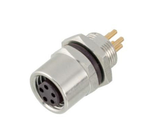 Endüstriyel M8 Kadın Ön Montaj Soket PCB vida M8 * 0.5 3/4pin vida terminal ile IP67 Su geçirmez