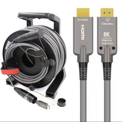 Zırhlı Optik Fiber HDMI2.1 HD Kablo Davul 8K 120Hz TPU Kapalı Kablo Audio Video TV Koruma Kablo Bobini
