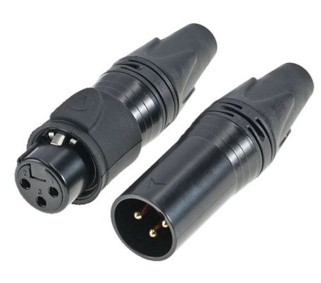 Endüstriyel Elektronik Aksesuarları Kadın Su geçirmez 3 Pin XLR Bağlantısı Dışarıda ve Su geçirmez Audio Video için