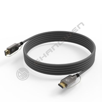2.1 HD Link Port Fiber Optic Kablo TPU Shell Paslanmaz Çelik 304 Zırhlı Tüp Silikon Hat Çip 4K 60Hz 8K 144Hz OD 6.0mm