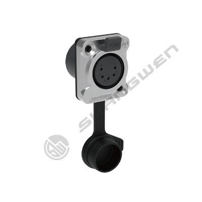 Endüstriyel Elektronik Aksesuarları Su geçirmez 5 Pin XLR Kadın Jack Panel Montaj Bağlantısı