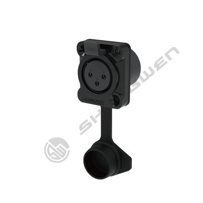 Dış Su geçirmez 3 Pin XLR Plug Kadın Soket Adaptörü Alaşım Malzemesi DMX Panel Mount Audio Wire Connector Güç için Bakır