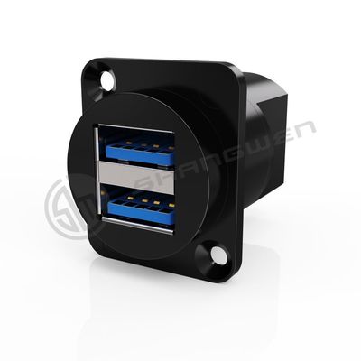 9 Pin Korumalı Toz Geçirmez Çift Portlu USB Tip A/B 3.0 Veri Kablosu Konnektörü Özel Uzunlukta Plastik ABS Gövde Bakır Ses İçin