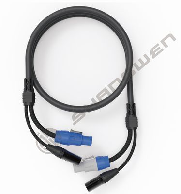 XLR Kadın ve Erkek Powercon Kombine Kablo 5pin DMX SJT 2in1 Hibrit İletişim Kablolarında Sinyal ve Güç