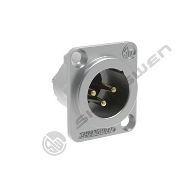 Mini D Tipi XLR Ses Bağlayıcısı 3-Pin Erkek Soket Çinko Alaşım Kabuk Panel Montaj Jackleri Ses Hoparlörü Mikrofon XLR Kadın