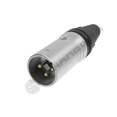 Audio Video Equipment 10A Su geçirmez gümüş kaplama kontakları ve DMX Thread Coupling Shell ile XLR Erkek Bağlayıcı