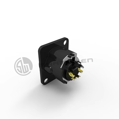 Erkek 7-Pin XLR Soket 3.5mm Altın İletken IP40 İç Mekan Ses Kablosu Fişi Yüksek Dayanıklılık Kabuk Kaplama Dayanıklı Erkek Kabuk