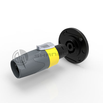 4 Pin Loudspeaker Chassis Engineering Plastic Male Connector Round Shape Latch Lock with 4pins