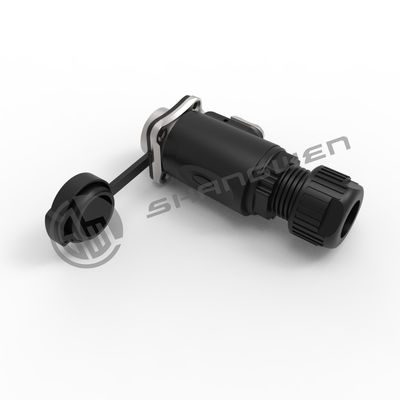 Outdoor IP67 Waterproof Metal Material Card Buckle 8P8C RJ45 Connectors 8 Core Male Signal Connector LED Display RJ45 Connector