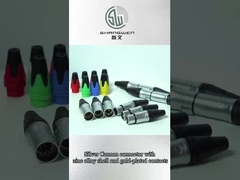 Profesyonel ses ve video için kapalı IP40 Koruma 6 kutuplu XLR Ses Video Bağlantıları