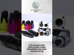 16A Kablo XLR Bağlantısı 3 Pin Su geçirmez Ip65 Kadın Fiş Dışarıda